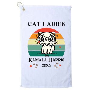 Cat Ladies For Kamala Harris Platinum Collection Golf Towel