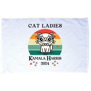 Cat Ladies For Kamala Harris Microfiber Hand Towel