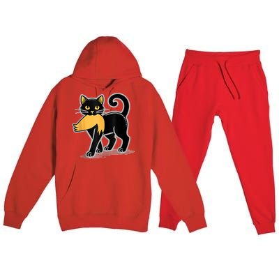 Cat Ladies For Kamala Harris Donald Trump 2024 Sarcastic Premium Hooded Sweatsuit Set