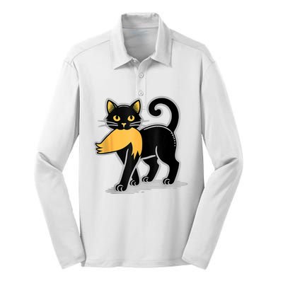 Cat Ladies For Kamala Harris Donald Trump 2024 Sarcastic Silk Touch Performance Long Sleeve Polo