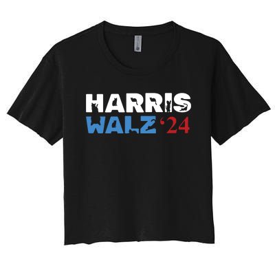 Cat Ladies For Kamala Harris Walz Women's Crop Top Tee