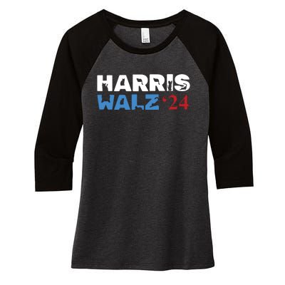 Cat Ladies For Kamala Harris Walz Women's Tri-Blend 3/4-Sleeve Raglan Shirt