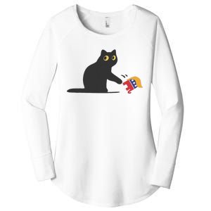 Cat Ladies For Kamala Harris Donald Trump 2024 Sarcastic Women's Perfect Tri Tunic Long Sleeve Shirt