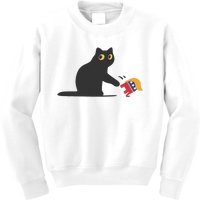 Cat Ladies For Kamala Harris Donald Trump 2024 Sarcastic Kids Sweatshirt