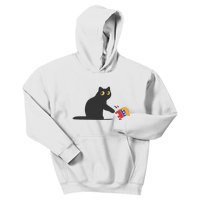 Cat Ladies For Kamala Harris Donald Trump 2024 Sarcastic Kids Hoodie