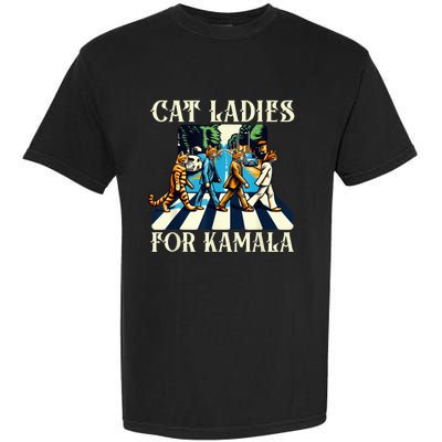 Cat Ladies For Kamala Childless Cat Ladies Not Going Street Garment-Dyed Heavyweight T-Shirt