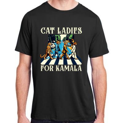 Cat Ladies For Kamala Childless Cat Ladies Not Going Street Adult ChromaSoft Performance T-Shirt