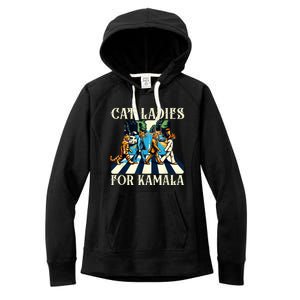 Cat Ladies For Kamala Childless Cat Ladies Not Going Street Women's Fleece Hoodie