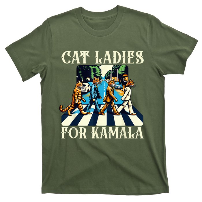 Cat Ladies For Kamala Childless Cat Ladies Not Going Street T-Shirt