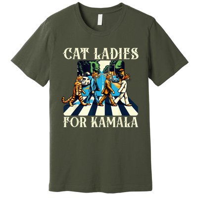 Cat Ladies For Kamala Childless Cat Ladies Not Going Street Premium T-Shirt