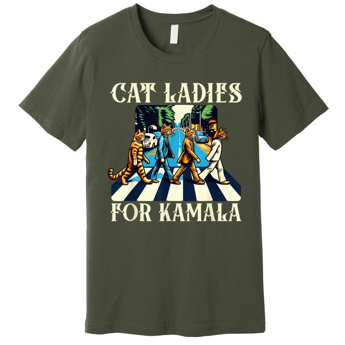 Cat Ladies For Kamala Childless Cat Ladies Not Going Street Premium T-Shirt