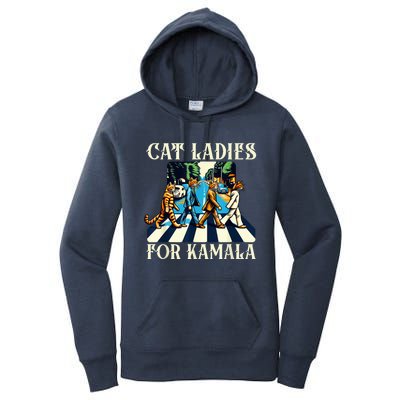 Cat Ladies For Kamala Childless Cat Ladies Not Going Street Women's Pullover Hoodie