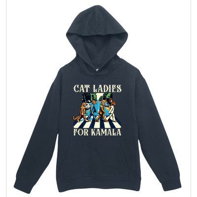 Cat Ladies For Kamala Childless Cat Ladies Not Going Street Urban Pullover Hoodie