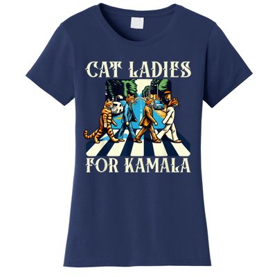 Cat Ladies For Kamala Childless Cat Ladies Not Going Street Women's T-Shirt