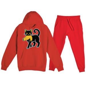 Cat Ladies For Kamala Harris Donald Trump 2024 Sarcastic Premium Hooded Sweatsuit Set