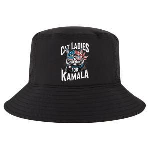 Cat Ladies For Kamala 2024 President Kamalaharris Gift Cool Comfort Performance Bucket Hat