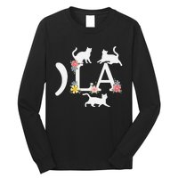 Comma La Floral Kamala Harris President 2024 Coma La Cats Long Sleeve Shirt