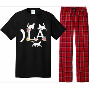 Comma La Floral Kamala Harris President 2024 Coma La Cats Pajama Set