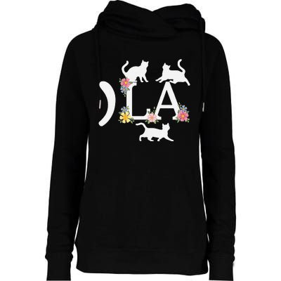 Comma La Floral Kamala Harris President 2024 Coma La Cats Womens Funnel Neck Pullover Hood