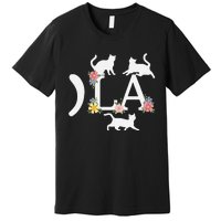 Comma La Floral Kamala Harris President 2024 Coma La Cats Premium T-Shirt