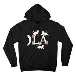 Comma La Floral Kamala Harris President 2024 Coma La Cats Tall Hoodie