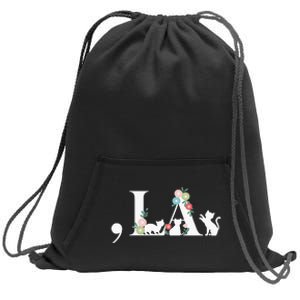 Comma La Floral Kamala Harris President 2024 Coma La Cats Sweatshirt Cinch Pack Bag