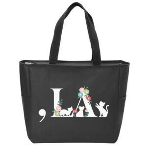 Comma La Floral Kamala Harris President 2024 Coma La Cats Zip Tote Bag