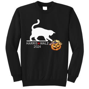 Cat Ladies For Kamala Harris Funny Trump Hair 2024 Sweatshirt