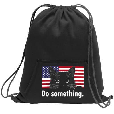 Cat Ladies Funny Kamala Harris 2024 Election Do Something Sweatshirt Cinch Pack Bag