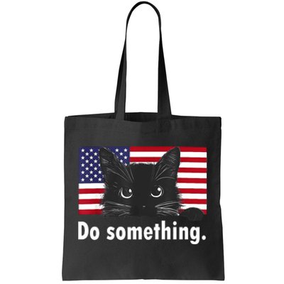 Cat Ladies Funny Kamala Harris 2024 Election Do Something Tote Bag