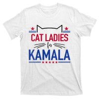 Cat Ladies For Kamala Funny Cat 2024 President Kamala Harris T-Shirt