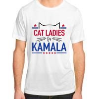 Cat Ladies For Kamala Funny Cat 2024 President Kamala Harris Adult ChromaSoft Performance T-Shirt