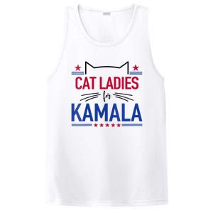 Cat Ladies For Kamala Funny Cat 2024 President Kamala Harris PosiCharge Competitor Tank