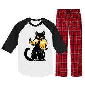 Cat Ladies For Kamala Harris Antitrump Funny Election 2024 Raglan Sleeve Pajama Set