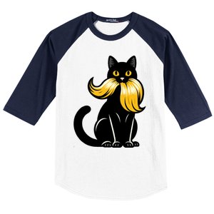 Cat Ladies For Kamala Harris Antitrump Funny Election 2024 Baseball Sleeve Shirt