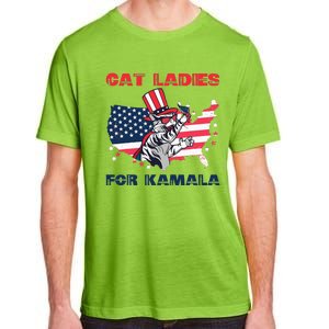 Cat Ladies For Kamala Funny Cat Lady 2024 Adult ChromaSoft Performance T-Shirt