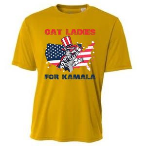 Cat Ladies For Kamala Funny Cat Lady 2024 Cooling Performance Crew T-Shirt