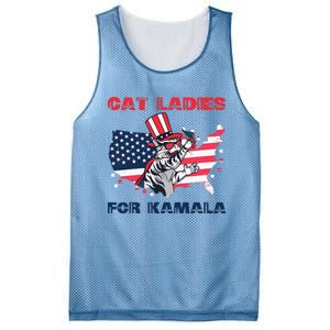 Cat Ladies For Kamala Funny Cat Lady 2024 Mesh Reversible Basketball Jersey Tank