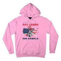 Cat Ladies For Kamala Funny Cat Lady 2024 Hoodie