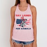 Cat Ladies For Kamala Funny Cat Lady 2024 Women's Knotted Racerback Tank