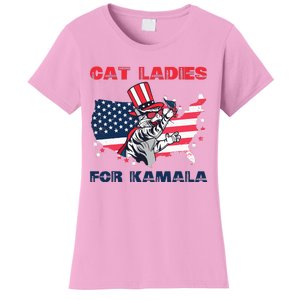 Cat Ladies For Kamala Funny Cat Lady 2024 Women's T-Shirt