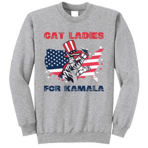 Cat Ladies For Kamala Funny Cat Lady 2024 Sweatshirt