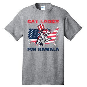 Cat Ladies For Kamala Funny Cat Lady 2024 Tall T-Shirt