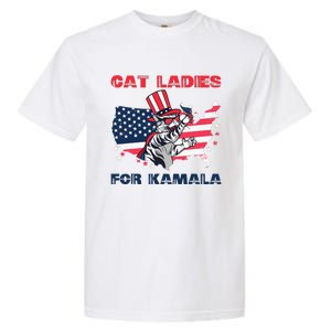 Cat Ladies For Kamala Funny Cat Lady 2024 Garment-Dyed Heavyweight T-Shirt