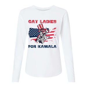 Cat Ladies For Kamala Funny Cat Lady 2024 Womens Cotton Relaxed Long Sleeve T-Shirt