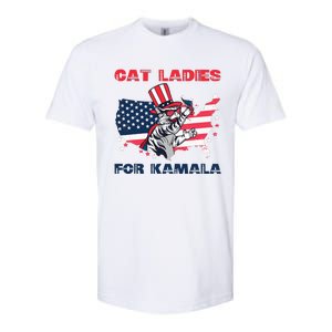 Cat Ladies For Kamala Funny Cat Lady 2024 Softstyle CVC T-Shirt