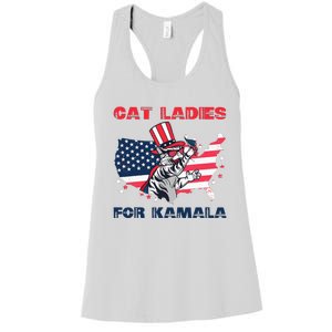 Cat Ladies For Kamala Funny Cat Lady 2024 Women's Racerback Tank