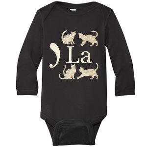 Comma La Floral Kamala Harris President 2024 Coma La Cats Baby Long Sleeve Bodysuit