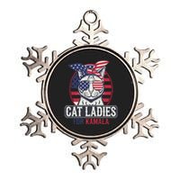 Cat Ladies For Kamala Harris President Election Women Metallic Star Ornament