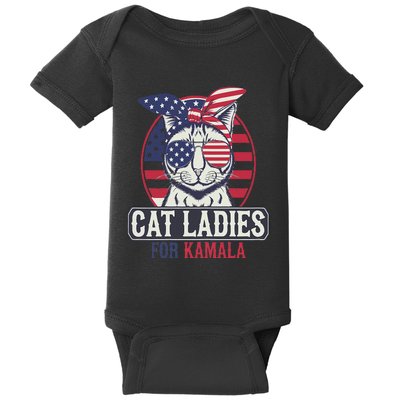 Cat Ladies For Kamala Harris President Election Women Baby Bodysuit